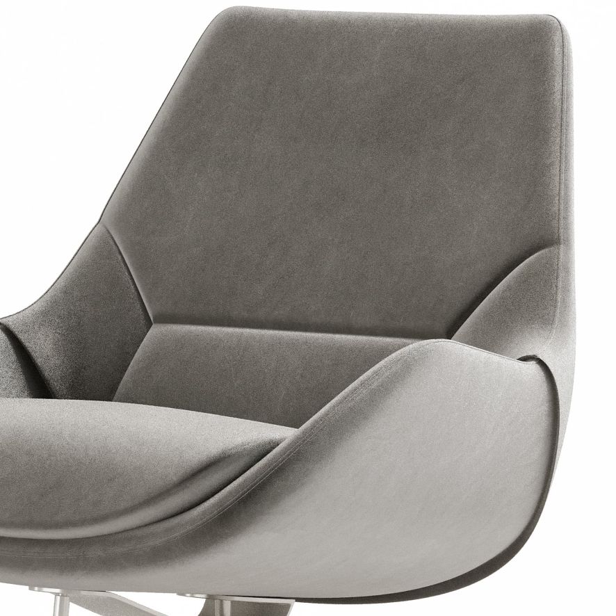 Studio Suede Swivel Armchair