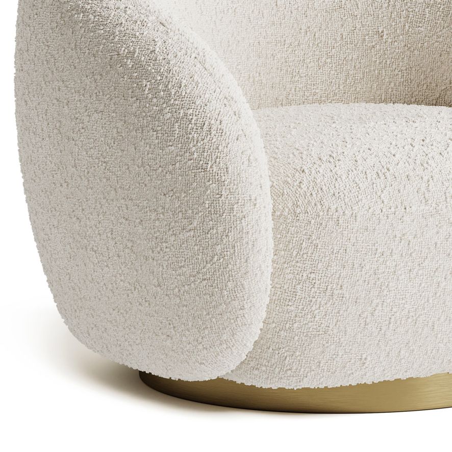 Faux Sheepskin Tub Armchair