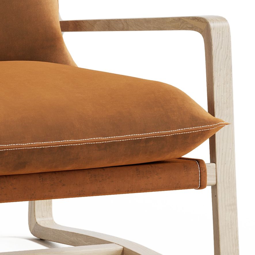 Steel Framed Cushioned Armchair