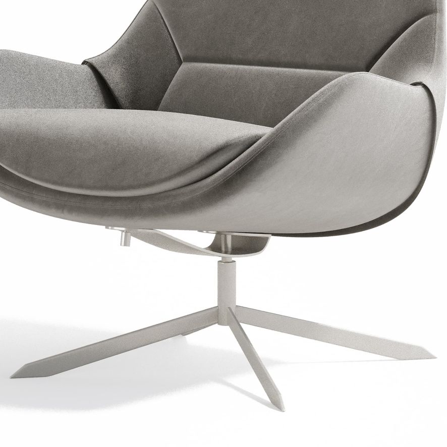 Studio Suede Swivel Armchair