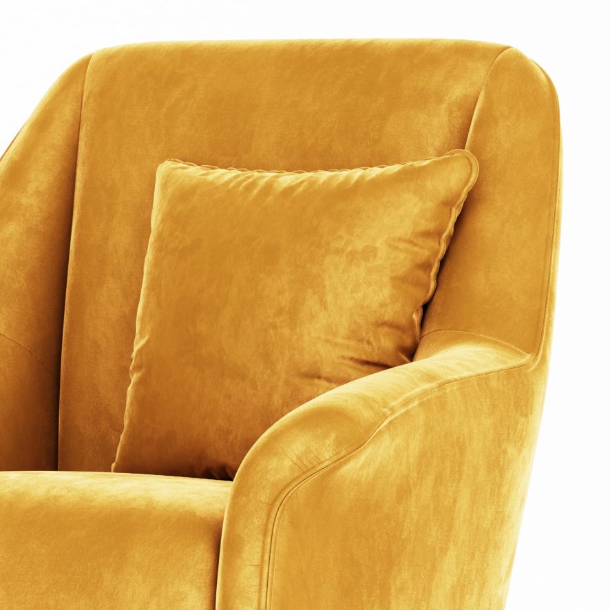 Cushioned Suede Armchair